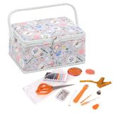 Hobby Gift Exclusieve voorgevulde knutseldoos met 94-delige naaiset inbegrepen, 18,5 x 25,5 x 14,5 cm, eigengemaakt