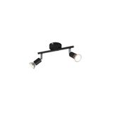 WatioWave Lampfitting, 2 spots, Parijs, zwart, GU10