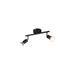 WatioWave Lampfitting, 2 spots, Parijs, zwart, GU10