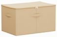 Merkloos Set van 2 Crème Opbergdozen van Vliesstof 60 x 43 x 35 cm