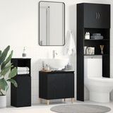 vidaXL Wastafelmeubel voor badkamer, Zwart Eiken, 58 x 33 x 60 cm