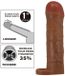 Pretty Love Bunion Cock Ring met verlengde Penis Sleeve - 25mm - Bruin