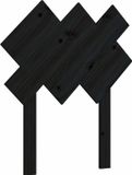 vidaXL Hoofdbord - 72,5x3x81 cm - Massief Grenenhout - Zwart