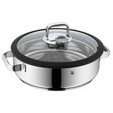 WMF Vitalis Ronde Stoom- en Braadpan 28cm, Glazen deksel, Ovenvast tot 180°