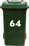 MC Living KadoExpress Kliko Sticker / Vuilnisbak Sticker - Nummer 64 - 14,7 x 25 - Wit