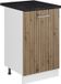 Vicco Keukenonderkast R-Line, Artisanaal eiken/Wit, 50 cm antraciet werkblad