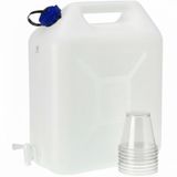 Plasticforte Grote Water Jerrycan - 21 Liter - Kunststof - Wit