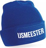 Bellatio Decorations IJsmeester muts - unisex - one size - blauw