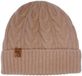 Stone Valley Grofgebreide Wollen Dames Muts in Camel