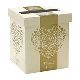 Neviti Romantische vintage brievenbus, papier, goud, 21 x 21 x 25 cm