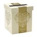 Neviti Romantische vintage brievenbus, papier, goud, 21 x 21 x 25 cm
