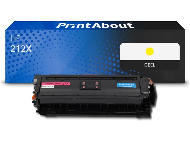 PrintAbout Toner 212X (W2122X) Geel Hoge capaciteit geschikt voor HP