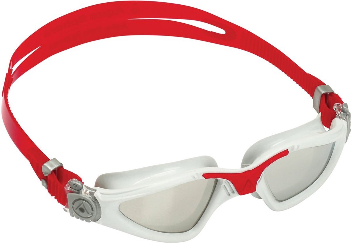 Aquasphere Aquasphere Kayenne - Zwembril - Volwassenen - Silver Titanium Mirrored Lens - Grijs/Rood