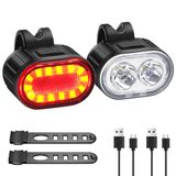 Blendura Led-fietsverlichting, fietsverlichting voor achter, IPX4, USB-oplaadbaar, fietsverlichting, MTB-licht, geschikt voor verschillende fietsen