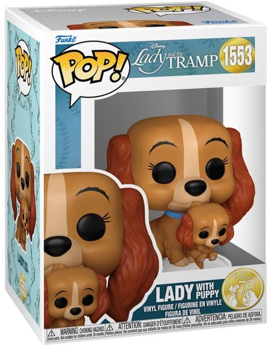 Funko Lady and the Tramp Lady with Puppy vinylfiguur 1553 Funko Pop! meerkleurig Unisex