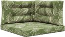 vidaXL Coussin de banc d'extérieur Polyester Motif feuille 80 x 80 cm