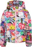 Vingino Tigelle Veste d'extérieur pour fille - Polyester - Avec capuche - Fermeture éclair - Rose multicolore - Taille 116