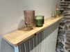 Wan GmbH Planche solide en bois pour radiateur - Sans perçage - Bois de hêtre résistant à l'humidité et à la chaleur