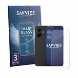 Savvies 3 Stuks Screenprotector - Geschikt voor TCL K70 4G (Voor+Camera) - Beschermfolie Glas Transparant