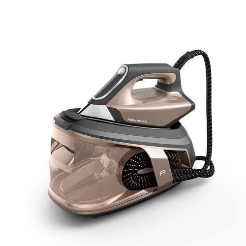 Rowenta Force Pro 500, stoomstrijkijzer, krachtige stoom, stoomfunctie 550 g/min, 2800 W, zonder instelling, tank 1,8 l, gemaakt in Frankrijk, beige/zwart, VR9033F0