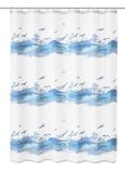 Kleine Wolke Seaside douchegordijn Ring Polyester Blauw, Wit
