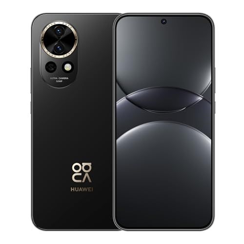 HUAWEI nova 13 Smartphone, 12 GB+256GB, 6,7" OLED scherm met vlakke randen, 60 MP Front Ultra-Wide Portrait Camera, AI Best Expression, 100 W HUAWEI SuperCharge Turbo, 5000 mAh-batterij, Zwart
