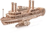 Nice Idea Pub Kitcreatives Bouwpakket DIY 3D Puzzle Stoomboot Riverboat Missisippi van hout - 44,7 cm - 384 onderdelen