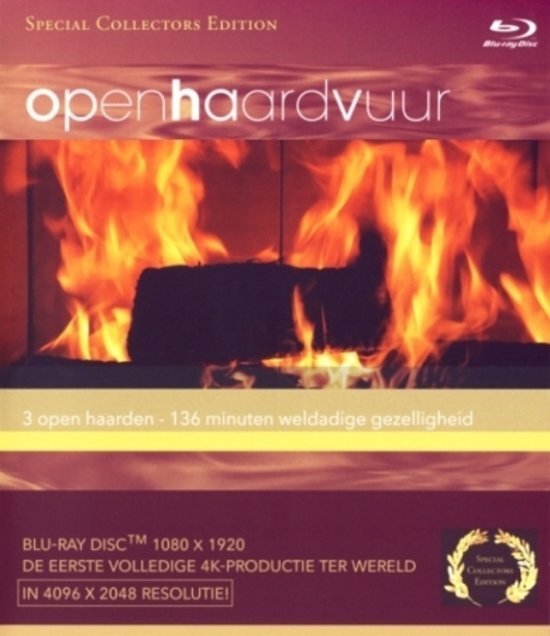 - Blu-Ray DVD Open haardvuur - Gezellig knetterend vuur op de achtergrond