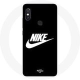 Nike Hoesje voor Xiaomi Redmi Note 5 Pro Nike Logo witte achtergrond Zwart Maniacase
