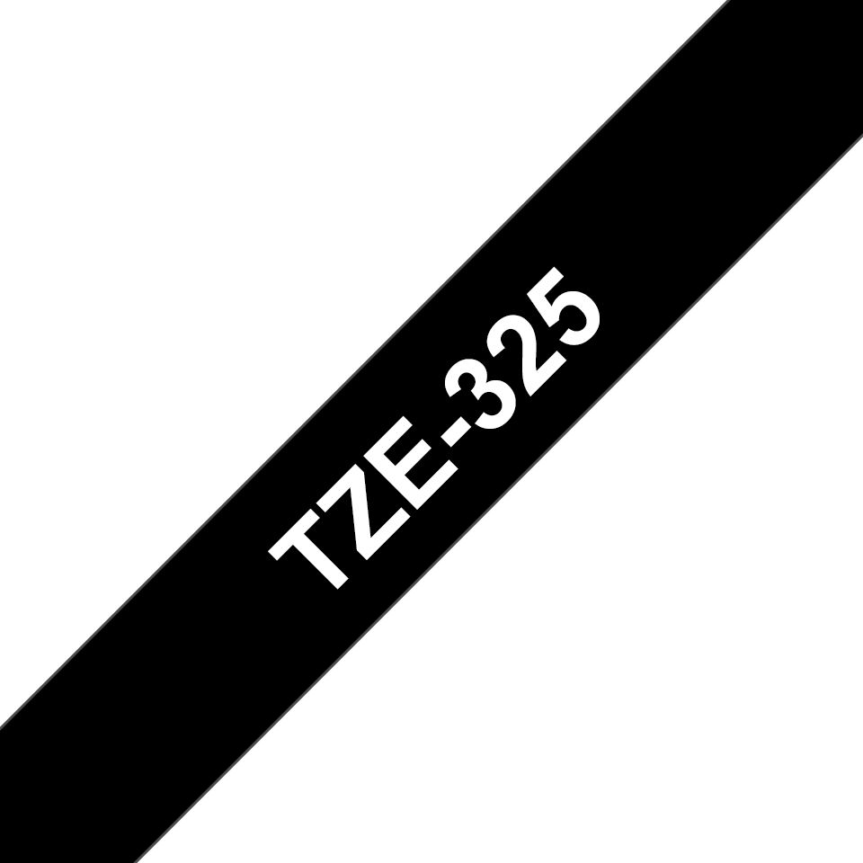 Brother TZE-325 Label Tape - 9mm Black on White - 8m