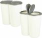 AM/63 Poubelle Duobin - 2x 25 L - blanc - argent