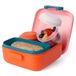 Amuse Rikko Poppy Flamingo Bento Lunchbox - 550ml + 2x185ml - Boîte à lunch pour enfants avec 3 compartiments - Bentobox sans BPA - Boîte à sandwichs avec boîte à snacks étanche