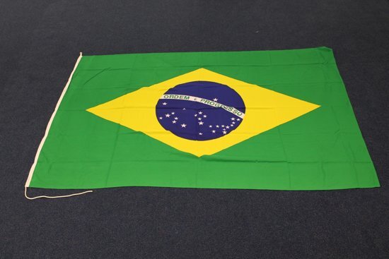 vissertrading Vlag van Brazilie 100 x 150 cm