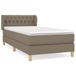 vidaXL Lit plateforme avec matelas, couleur taupe, 100x200 cm, avec tissus d'ameublement