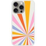 Apple Bedrukt siliconen hoesje compatibel met iPhone 15 Pro Circle rainbow