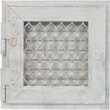 KRATKI Retro Hetelucht-ventilatierooster Uniek design Antiek esthetiek Eenvoudige installatie Hoogte 21,5cm Wit 21.8.x21.8cm