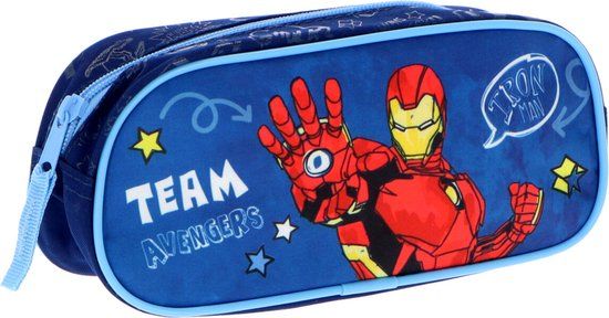 Avengers Iron Man Etui - Pennenetui voor Kinderen - Blauw