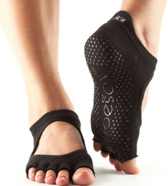 Toesox Bellarina Grip Half Toe Zwart