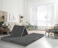 Traumnacht Luxe gastenmatras, voor twee met hoes, 195 x 140 x 8 cm, lichtgrijs