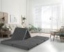 Traumnacht Luxe gastenmatras, voor twee met hoes, 195 x 140 x 8 cm, lichtgrijs