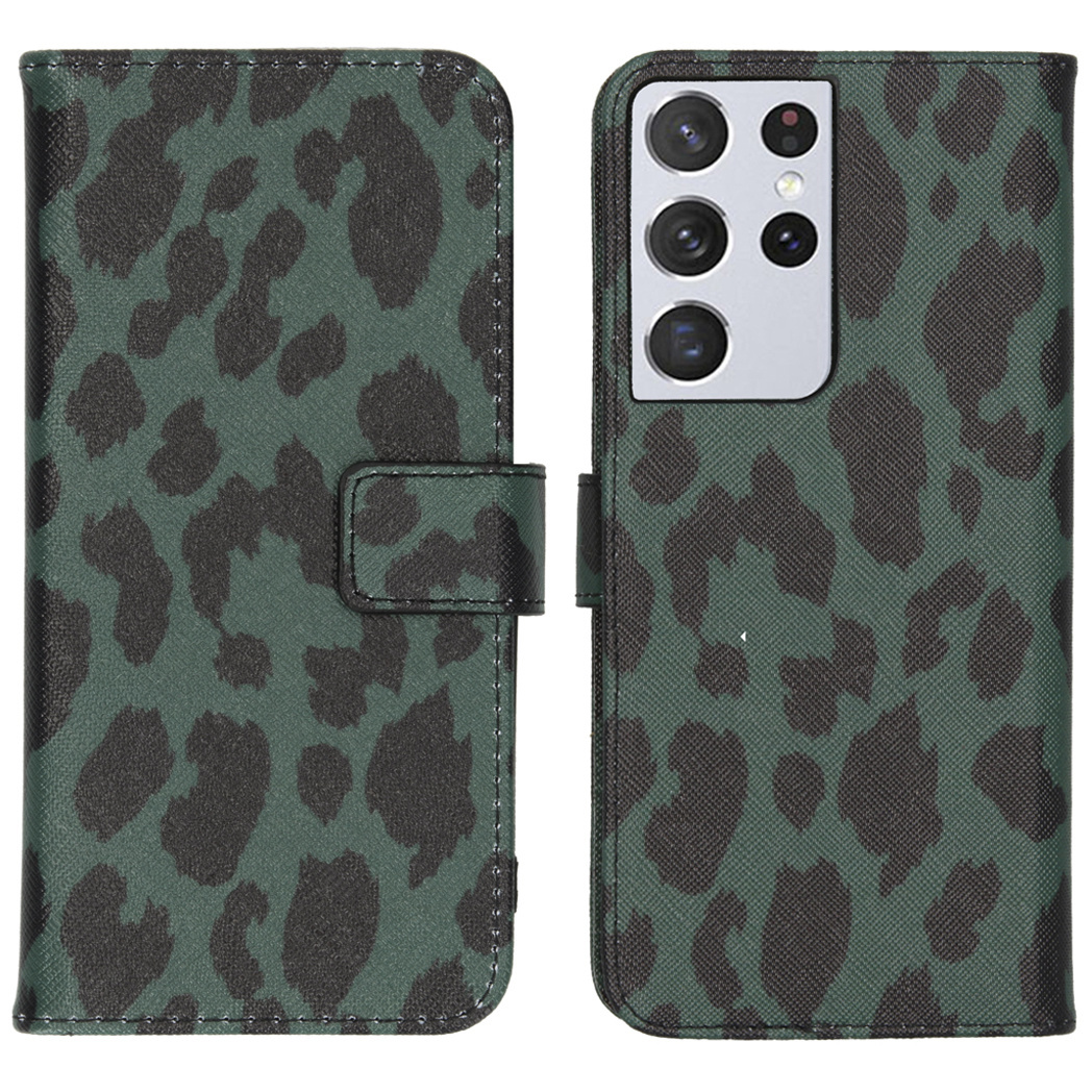 imoshion Softcase Book Case voor de Samsung Galaxy S21 Ultra - Green Leopard