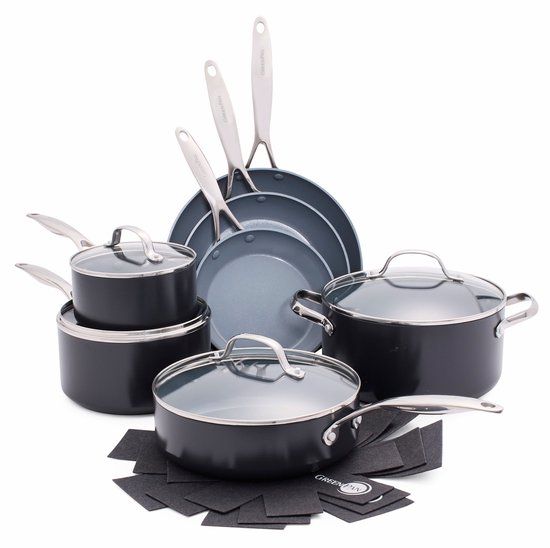 GreenPan Valencia Pro 15-delige Pannenset - Inductie - PFAS-vrij - Incl. Deksel - Aluminium - Grijs