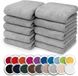 NatureMark Badstof washandje zeep molton 30 x 30 cm, zilvergrijs