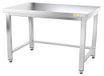 GOLDINOX Plan de travail en acier inoxydable, piètement 1600 x 700 mm, avec renfort PREMIUM