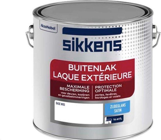 Sikkens Buitenlak Mix - Zijdeglans - Base W - 2.5L - Wit - Ral 7021