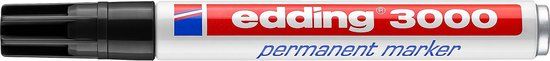 edding 3000 permanent marker rond - Zwart - 1 stuk