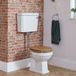 Hudson Reed Richmond Cuvette WC rétro - Réservoir semi-bas et abattant – Charnières chromées