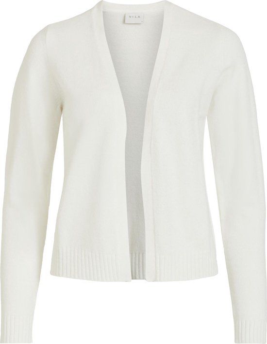 VILA VIRIL SHORT L/S KNIT CARDIGAN-NOOS Women's Cardigan - Size XL - White Alyssum