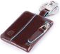 Piquadro Blue Square Porte-clés Cuir Marron Mogano Homme