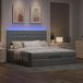 Maison Exclusive - Cadre de lit ottoman avec matelas, gris clair, 180x200 cm, textile